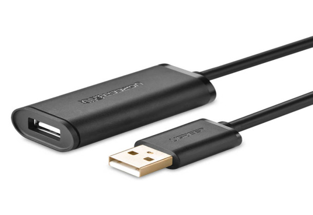 UGREEN 10324 US121 USB 2.0 Active Extension Cable with Chipset 20.0m (Black)