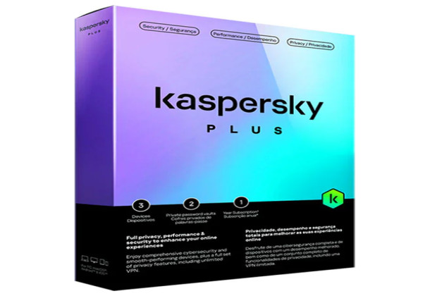Kaspersky Plus Internet Security - 1 Year Subscription - 3 Devices - Real-time Protection & Privacy Tools