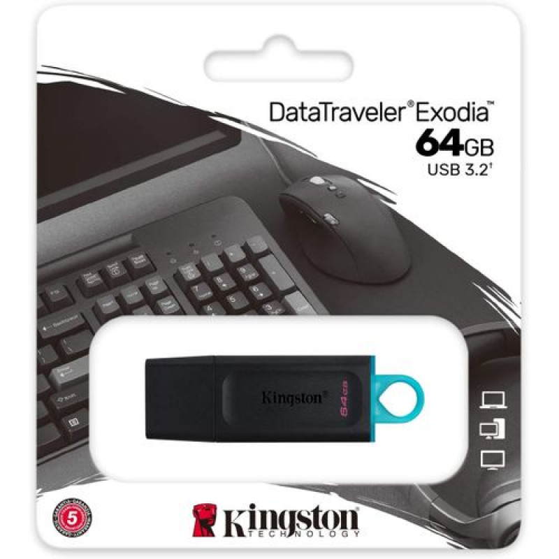 Kingston 64GB USB 3.2 DataTraveler Exodia