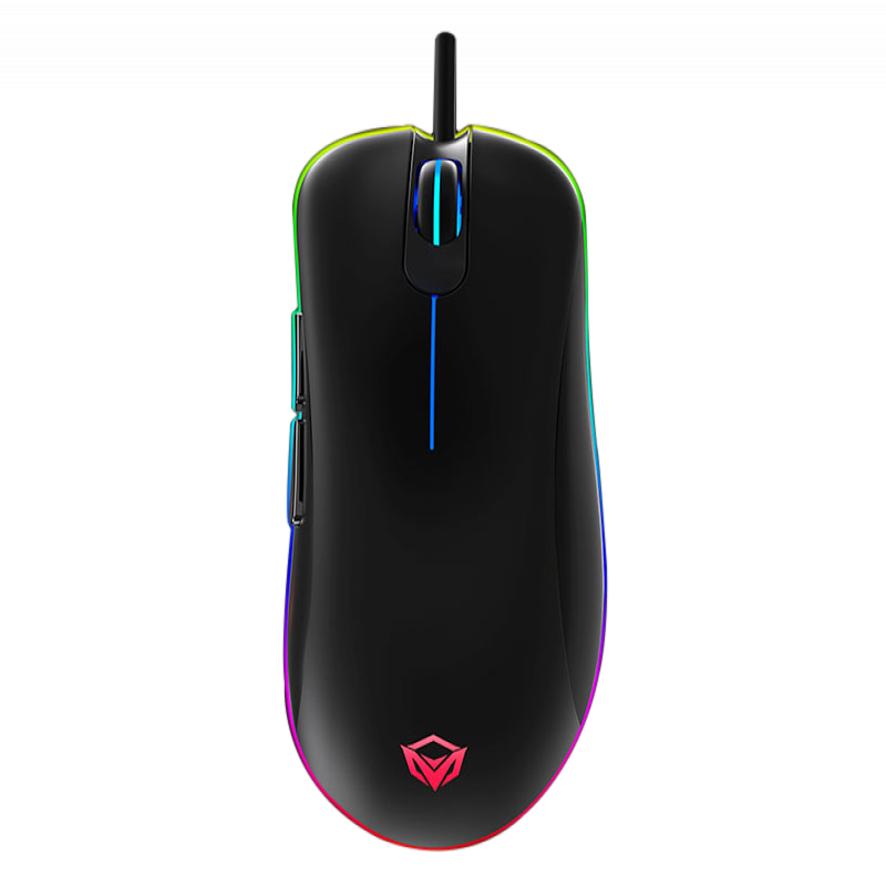 Meetion GM19 - Light RGB Gaming Mouse (6400 DPI) - For PC & Laptop - Black