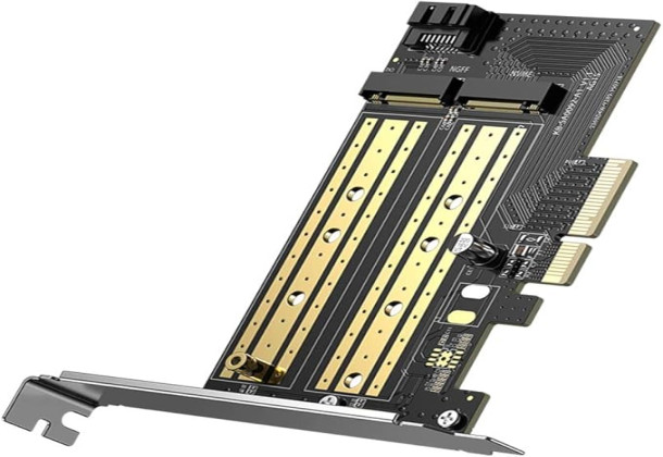 Ugreen 70504 M.2 NVMe + M.2 SATA To PCI Express 3.0 x4 Expansion Adapter Card