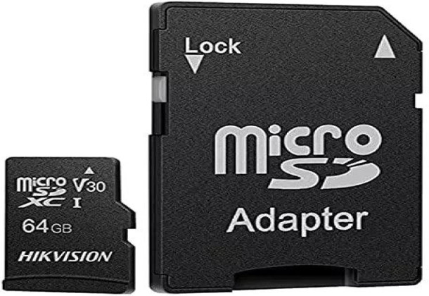 Hikvision microSDXC 92 MB/s Card /Class 10 with Adapter 64GB