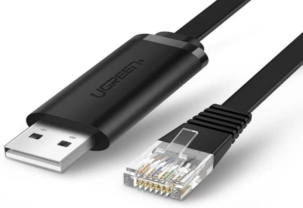UGREEN 50773 USB 2.0 to RJ45 Console Cable 1.5M Black