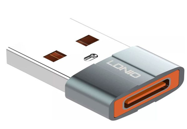 Ldnio LC150 Fast Transmission USB-C Female To USB-A Male Adapter - Grey