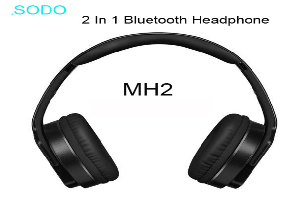 Sodo MH2 2-in-1 Wireless Bluetooth On-Ear Headphones and Twist Out Bluetooth Speaker - 131770010