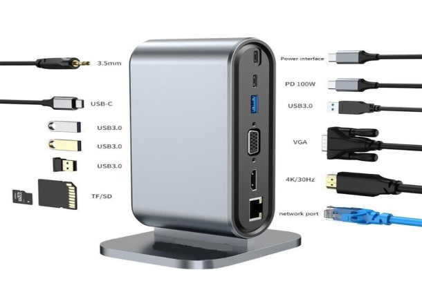 adapter type-c 12 in 1 4K Docking Station