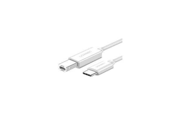 UGREEN USB C- to USb 2.0 print cable 1.5m  41-1,5m white 40417