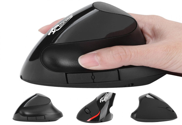 COUGAREGY E1900 Vertical Dual-Mode Wireless / Bluetooth Rechargeable Mouse - 1600 DPi