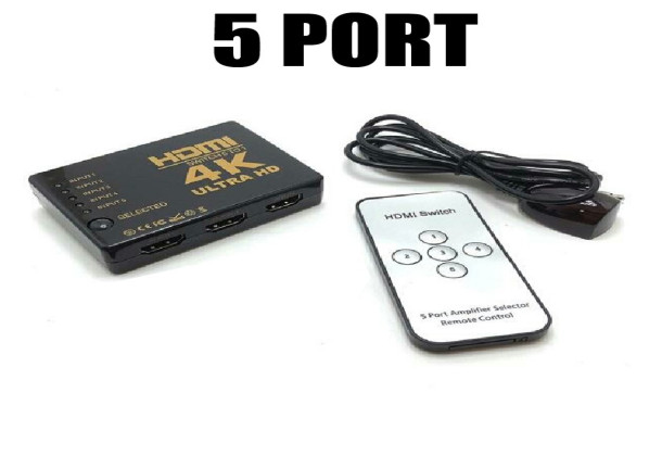 switch HDMI 5 ports avec télécommande 3D, hdmi switch, Commutateur, Splitter 3D