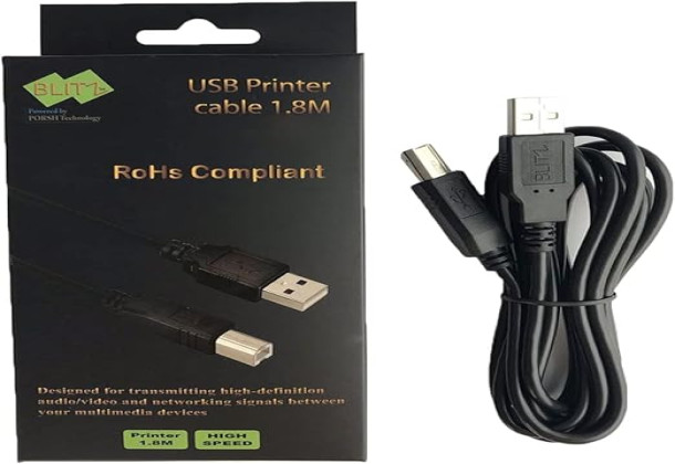 BLITZ Printer Cable USB 2.0 A/B Male 1.8M