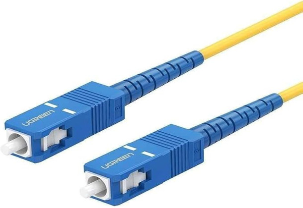 Ugreen 70664 SC-SC Single Mode Fiber Optic Cable, 3 Meter Length, Yellow