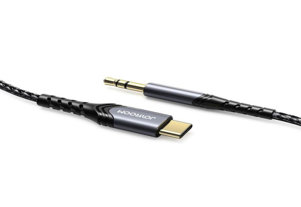 JOYROOM SY-A03 tybe c to aux 3.5mm Port Hi-Fi Audio Cable 1m -Black