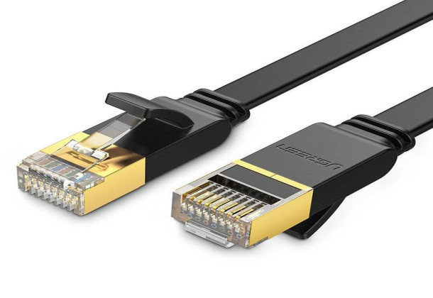 UGREEN 11266 Cat 7 U/FTP Lan Cable Flat Design 15m (Black)