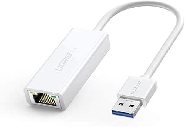 Ugreen 20255 USB 3.0 to RJ45 Gigabit Ethernet Adapter, White