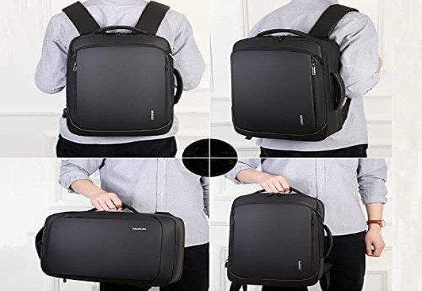 Meinaili 1901 Business Anti Thief Travel Laptop Backpacks with USB - Black