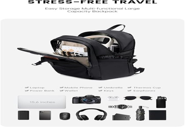 Super Five Backpack for Men 25L Travel Casual Laptop Bag with 15.6-inch Laptop Pocket Water-resistant Multi-pockets Large Capacity College Backpack FB00701