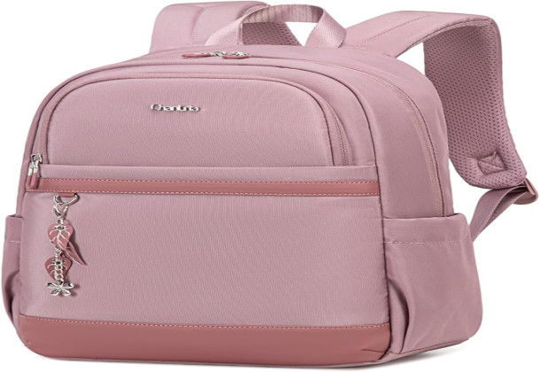 Chantria Small 13L Women’s Backpack – Compact, Multi-Pocket & Water-Resistant | Fits 14”inch Laptop | Stylish Casual Daypack with Fashion Pendant - CB00648-Kashmir
