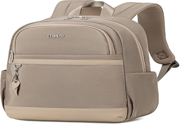 Chantria Small 13L Women’s Backpack – Compact, Multi-Pocket & Water-Resistant | Fits 14”inch Laptop | Stylish Casual Daypack with Fashion Pendant - CB00648-Kashmir