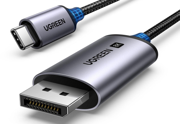 UGREEN USB C to DisplayPort 1.4 Cable 8K@60Hz 4K@240Hz Thunderbolt 4/3 to DisplayPort Cord USB C to DP 1.4 32.4 Gbps Alu Braided Compatible with MacBook Pro/Air, iPad, Mac Mini, Galaxy, XPS 15 3.3FT