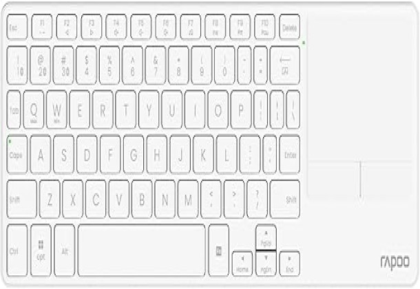 Rapoo E900T Portable Wireless Keyboard with Touchpad, white 13223
