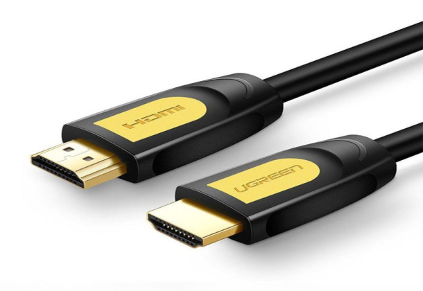 UGREEN 1M HDMI ROUND CABLE - YELLOW/BLACK #10115